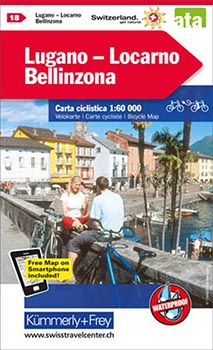 Lugano-Locarno-Bellinzona carta ciclistica 1:60 000