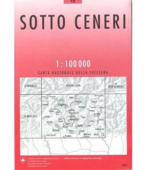 Sotto ceneri carta della svizzera 1:100000
