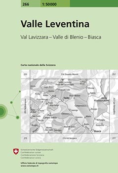Valle Leventina 1:50000 carta della svizzera (verde)