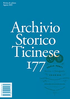 Archivio storico ticinese 177. Agosto 2025